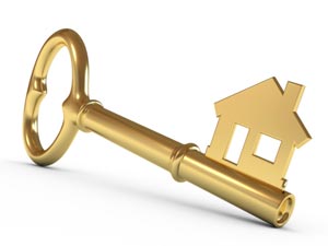A key with home design